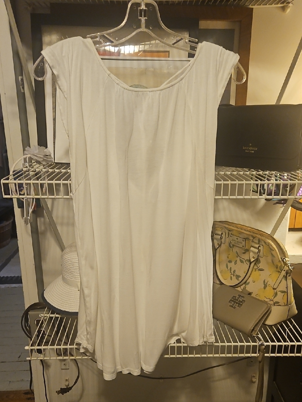 LOFT White Cap Sleeve Scoop Neck Women's Top